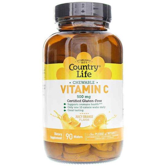 Chewable Vitamin C 500 Mg, 90 Wafers, CTL
