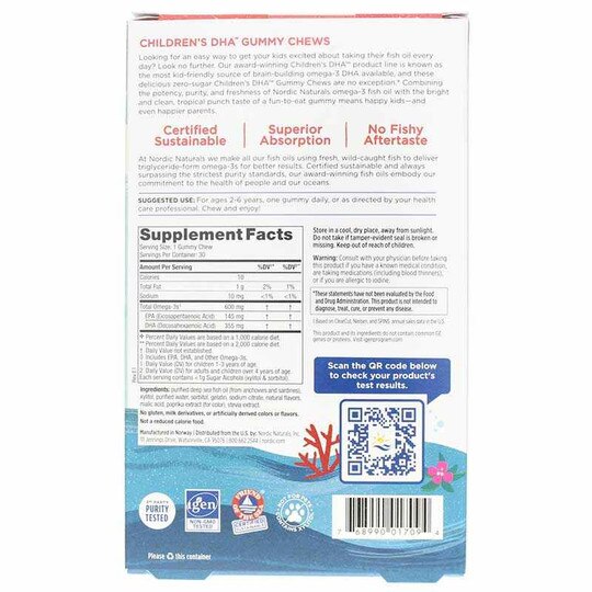 Children's DHA Gummies, 30 Gummies, NRN