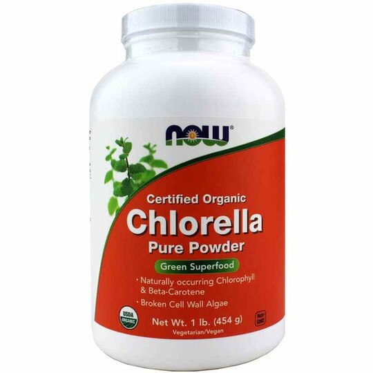 Chlorella Pure Powder Organic, 1 Lbs, NOW