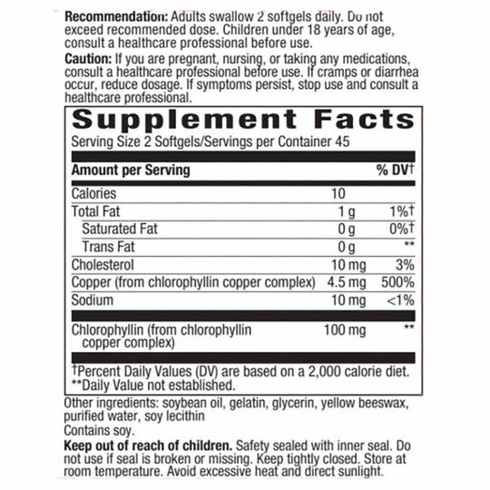 Chlorofresh Chlorophyll Concentrate, 90 Softgels, NWA