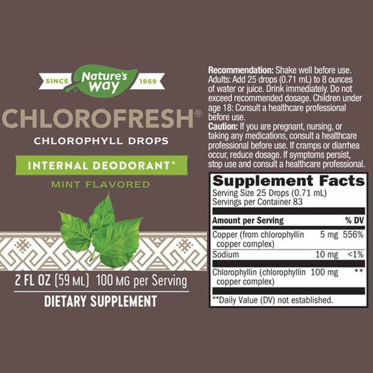 Chlorofresh Chlorophyll Drops Mint Flavor, 2 Oz, NWA