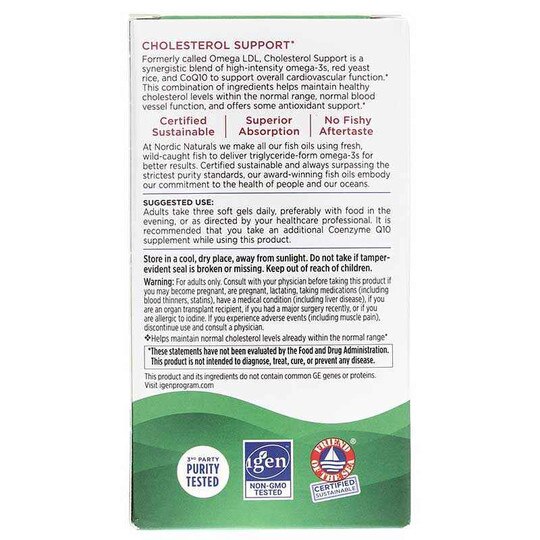 Cholesterol Support Omega Blend, 60 Softgels, NRN