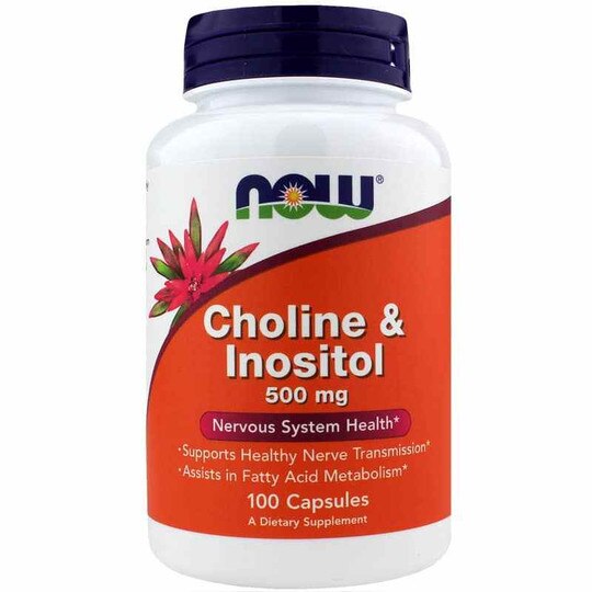 Choline & Inositol 500 Mg, 100 Capsules, NOW