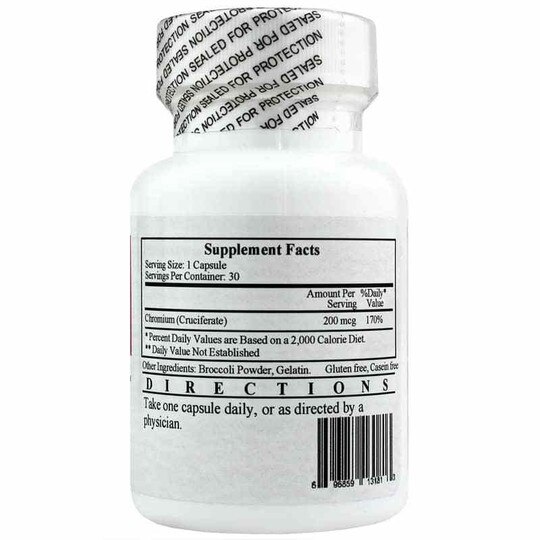 Chromium Cruciferate 200 Mcg, 30 Capsules, ECF