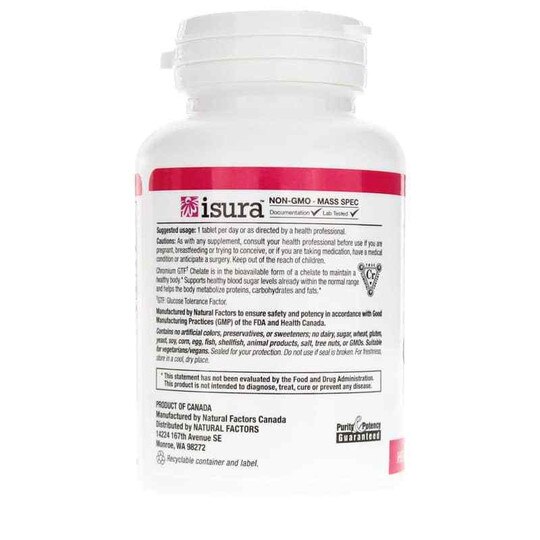 Chromium GTF Chelate 500 mcg, 90 Tablets, NF