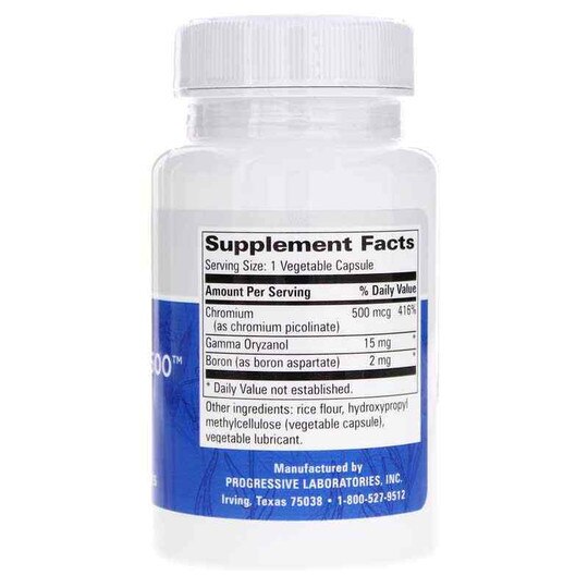 Chromium Picolinate 500, 60 Veg Capsules, PGL