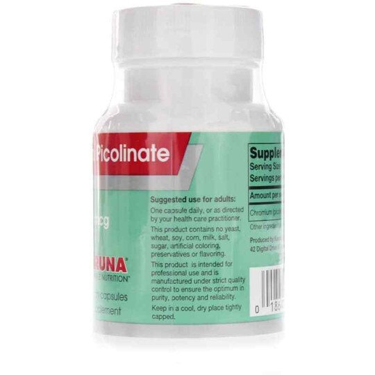 Chromium Picolinate 500 Mcg, 60 Veg Capsules, KRU