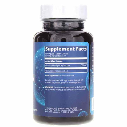 Chrysin 500, 30 Vegan Capsules, MRM