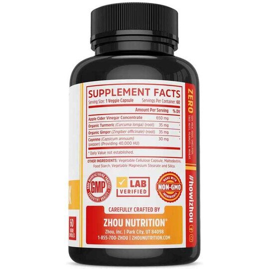 Cider Detox Capsules, 60 Veg Capsules, ZHO