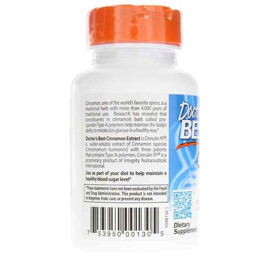 Cinnamon Extract 125 Mg, 60 Veg Capsules, DRB
