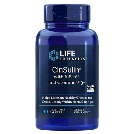 CinSulin with InSea & Crominex 3+, 90 Veg Capsules, LFE