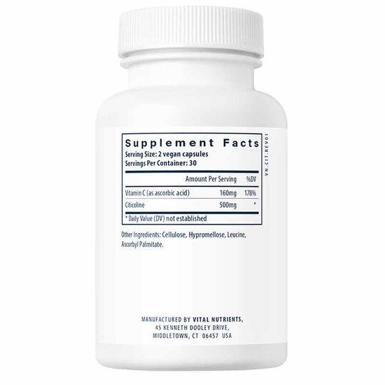 Citicoline Cognizin 250 Mg, 60 Veg Capsules, VTN