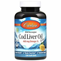 Cod Liver Oil Gems 460 Mg Omega-3s with Natural Lemon Flavor