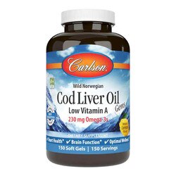 Cod Liver Oil Omega-3s Low Vitamin A Formula with Natural Lemon Flavor 1