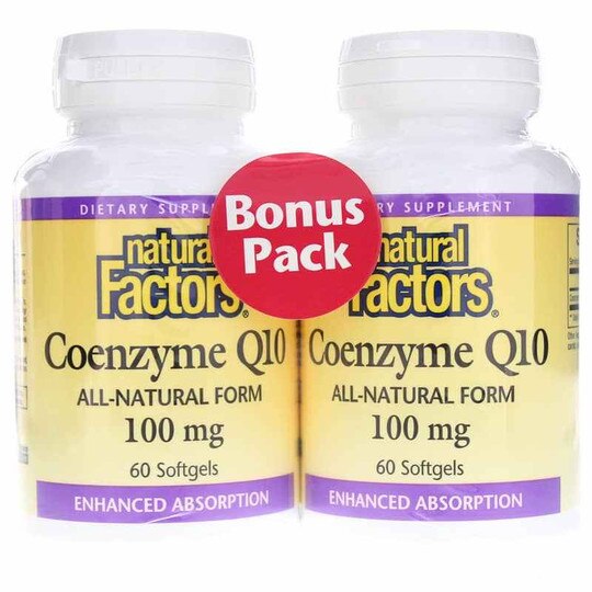 Coenzyme Q10 100 Mg Bonus Pack, 60 Softgels, NF