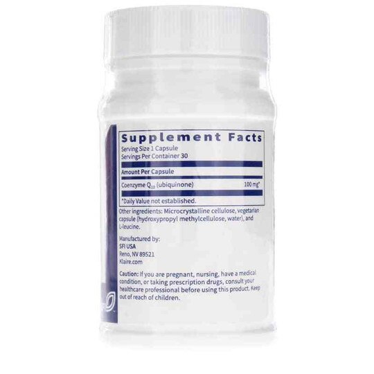 Coenzyme Q10 100 Mg Capsules, 30 Veg Capsules, KL