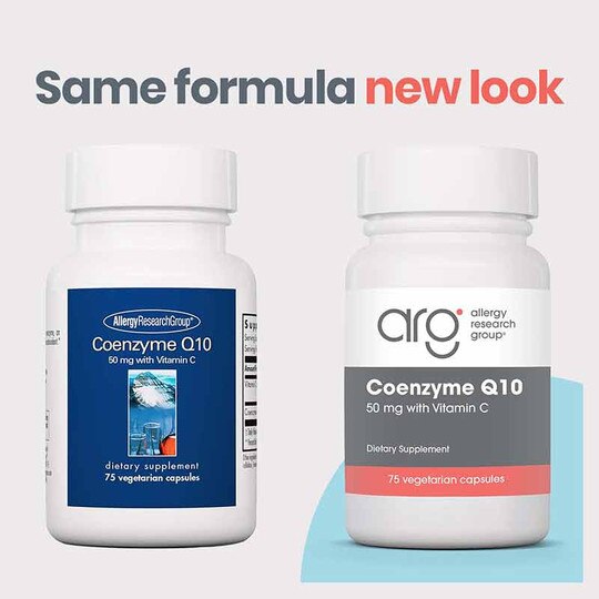 Coenzyme Q10 50 Mg with Vitamin C, 75 Veg Capsules, ARG