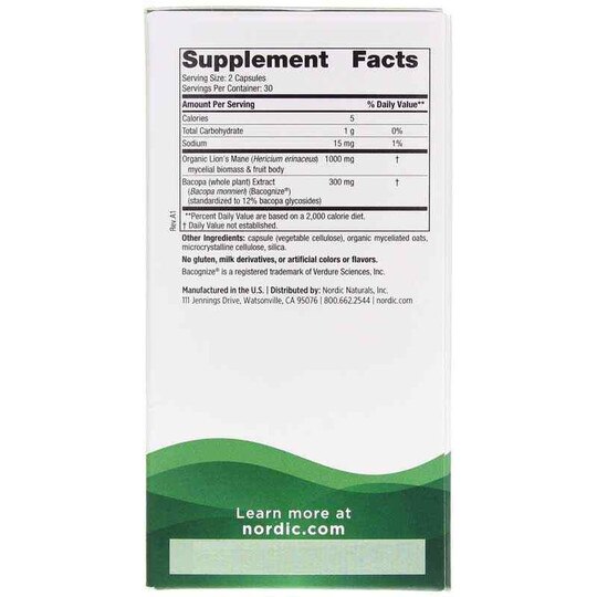 Cognition Mushroom Complex, 60 Capsules, NRN