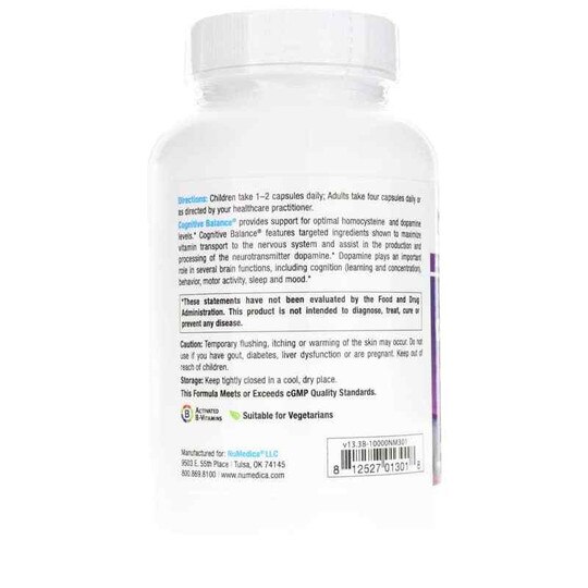 Cognitive Balance, 120 Veg Capsules, NUM