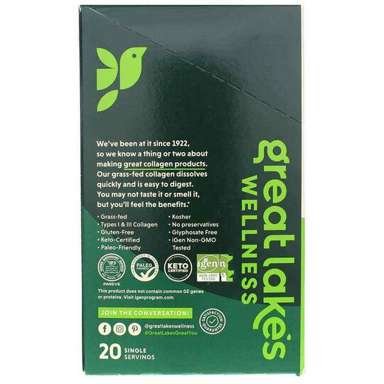 Collagen Peptides Singles, 20 Packets, GLW