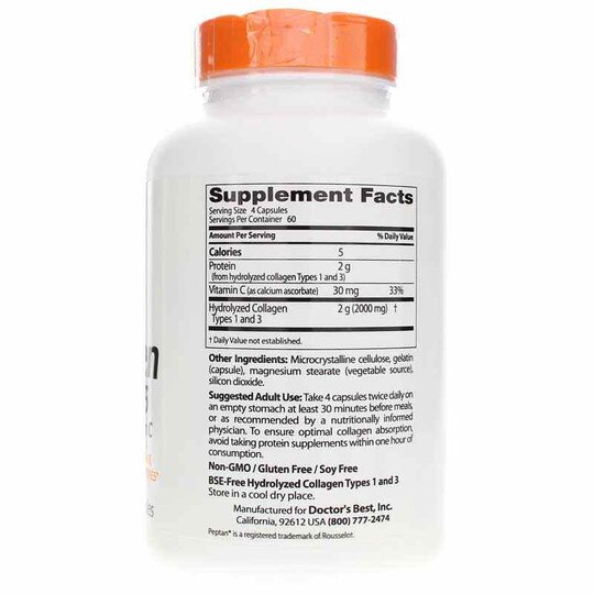 Collagen Types 1 & 3 500 Mg, 240 Capsules, DRB