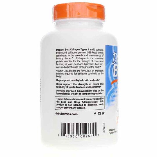 Collagen Types 1 & 3 500 Mg, 240 Capsules, DRB
