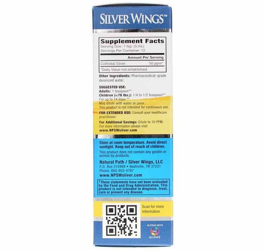 Colloidal Silver 50 PPM, 2 Oz, NPSW