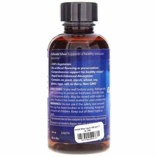 Colloidal Silver Liquid 1000 ppm, 2 Oz, DRA