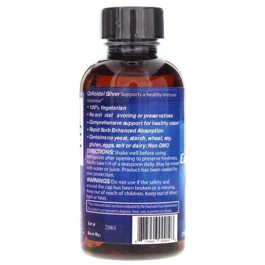 Colloidal Silver Liquid 250 ppm, 2 Oz, DRA