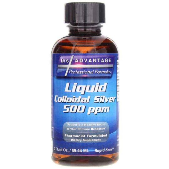 Colloidal Silver Liquid 500 ppm, 2 Oz, DRA