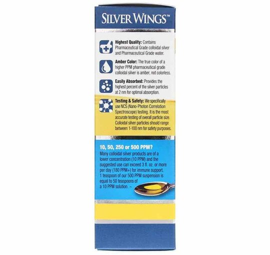 Colloidal Silver Spray 500 PPM, 2 Oz, NPSW
