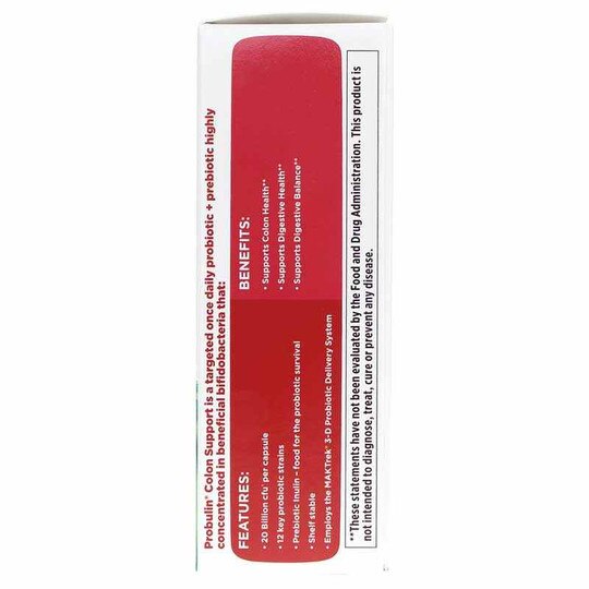 Colon Support Probiotic, 30 Capsules, PBLN