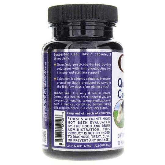 Colostrum Grass Fed, 60 Veg Capsules, QNL