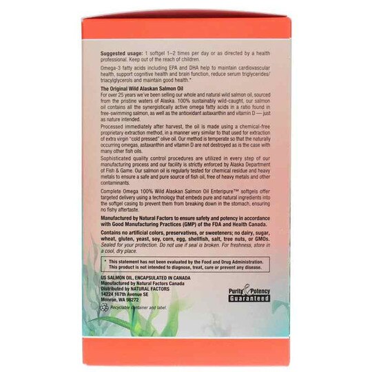 Complete Omega Wild Alaskan Salmon Oil 1300 Mg, 90 Softg, NF