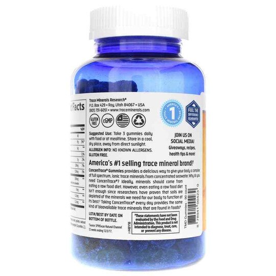 ConcenTrace Gummies, 90 Gummies, TMR