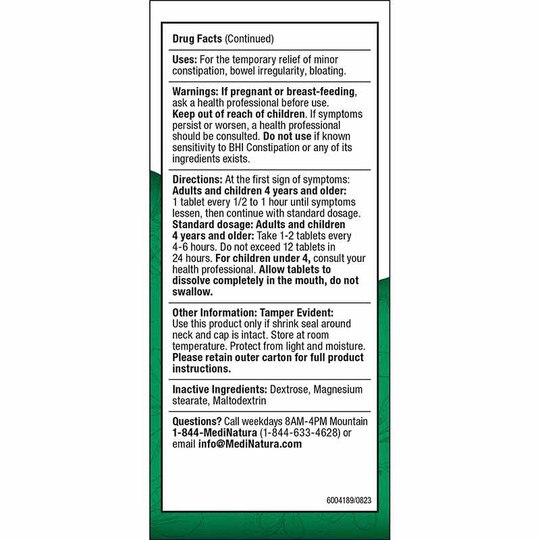 Constipation Relief Tablets, 100 Tablets, BHI