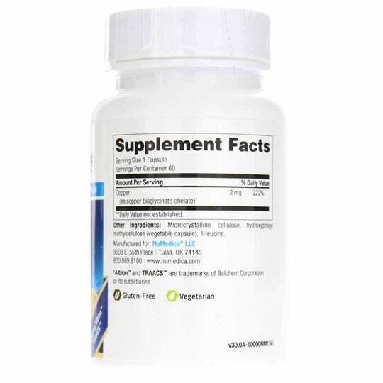 Copper 2 Mg, 60 Veg Capsules, NUM