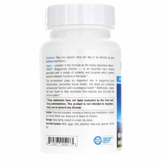 Copper 2 Mg, 60 Veg Capsules, NUM