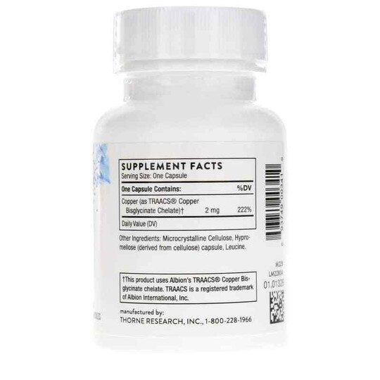 Copper Bisglycinate, 60 Veg Capsules, THR