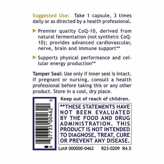 CoQ-10 100 Mg, 50 Veg Capsules, PRL