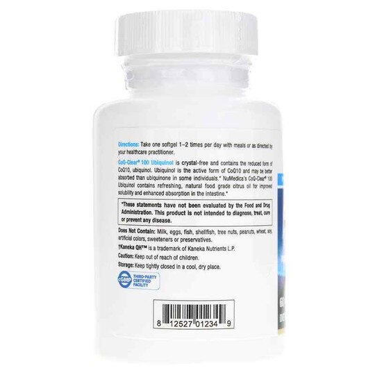 CoQ-Clear 100 Ubiquinol, 60 Softgels, NUM