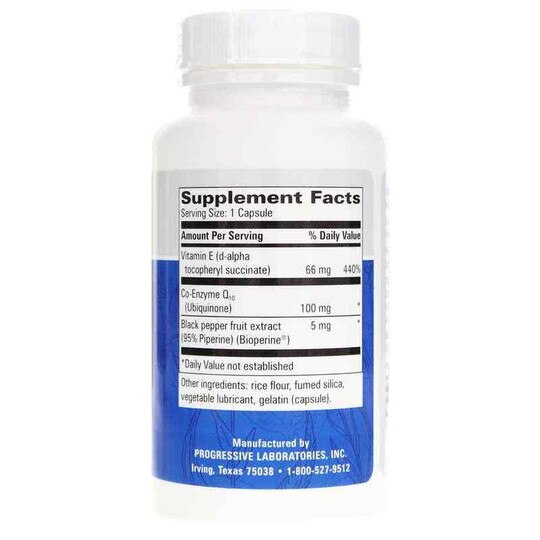 CoQ10 100 Mg Plus E, 60 Capsules, PGL