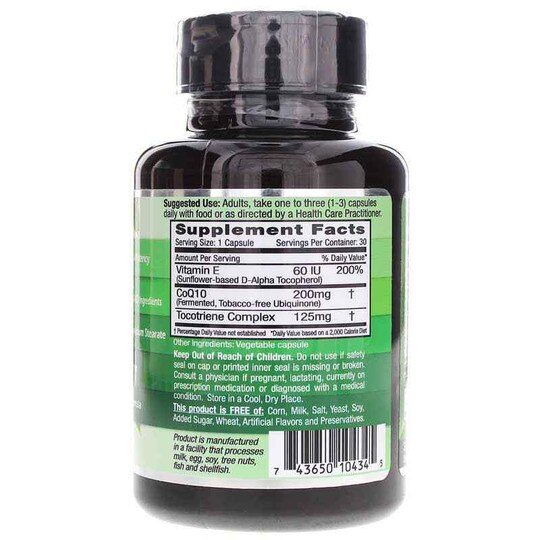 CoQ10 200 Mg + Vitamin E 60 IU, 30 Veg Capsules, EMD