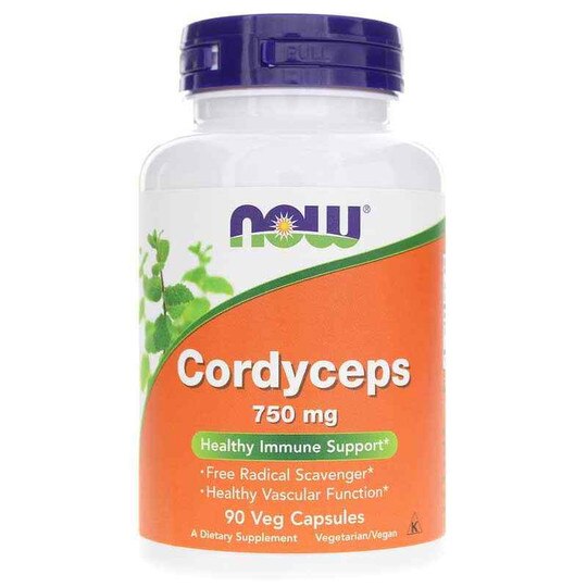 Cordyceps 750 Mg, 90 Veg Capsules, NOW