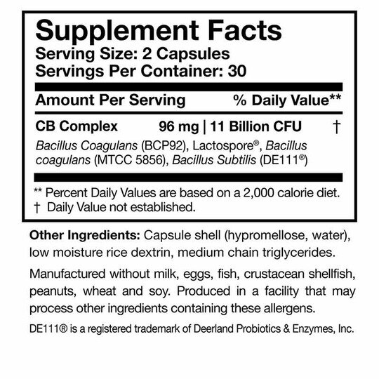 CoreBiotic Sensitive Probiotic, 60 Capsules, RSN