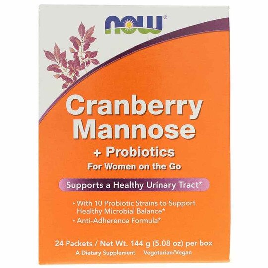 Cranberry Mannose + Probiotics, 24 Packets, NOW