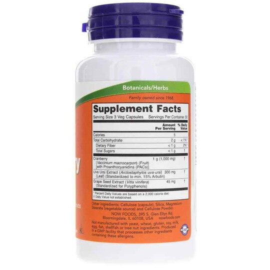 Cranberry with PACs, 90 Veg Capsules, NOW