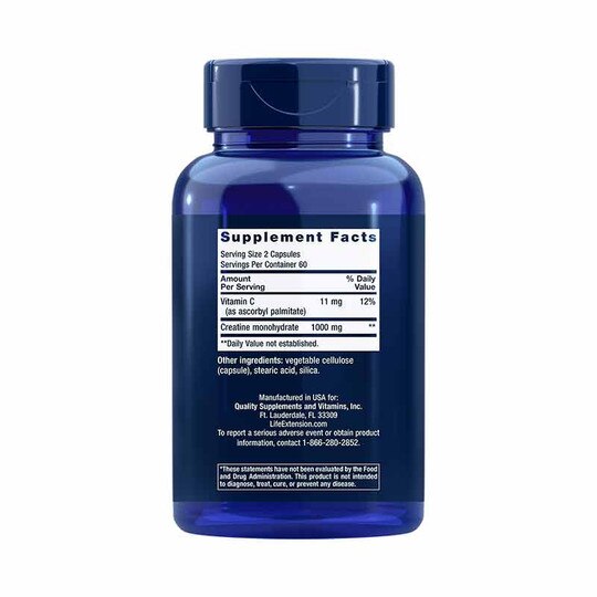 Creatine Capsules, 120 Veg Capsules, LFE