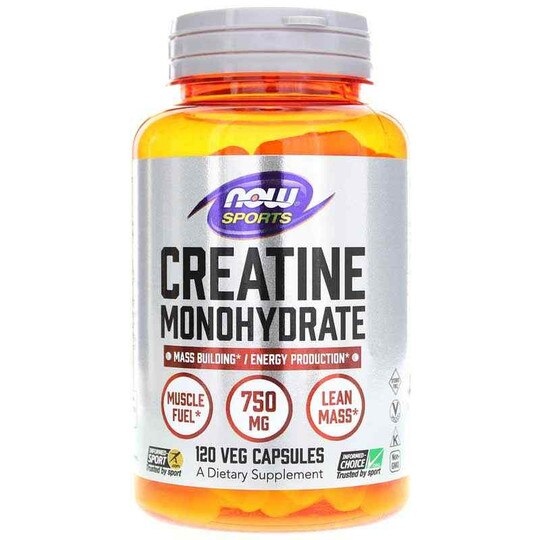Creatine Monohydrate 750 Mg, 120 Veg Capsules, NOW