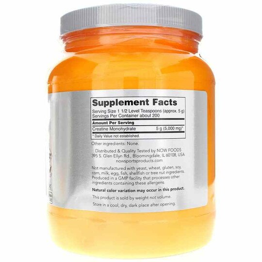 Creatine Monohydrate Pure Powder, 2.2 Lbs, NOW